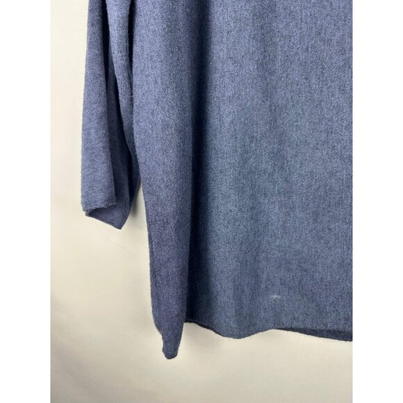 The Porter Collective Womens  Blue V-Neck Sweater Size  S/M Long Sleeve - Picture 8 of 8